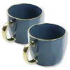 Kaffeebecher Becher 2 Satz Porzellan Kaffeetasse Henkel Produktbild-Vorschau 1