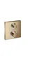 A square thermostat control panel with two circular knobs. Produktbild-Vorschau