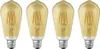 Four Edison-style LED light bulbs are displayed against a white background. Produktbild-Vorschau