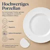 8er-Set Premium Porzellan Speiseteller Ø26 cm – Elegantes Rillendesign in edlem Weiß Produktbild-Vorschau