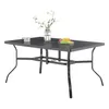 GIHAUVIA Gartentisch 144x94cm Wetterfest Metall 6 Personen Produktbild-Vorschau 14