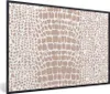 MuchoWow® Gerahmtes Poster Tiermuster - Schlange - Rosa - Produktbild-Vorschau 1