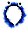 Oblique Unique Haarreifen Monster mit blauen Federn und Produktbild-Vorschau 1