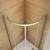 Duschkabine 90x90x195cm Viertelkreis Eckeinstieg Runddusche Produktbild-Vorschau 4