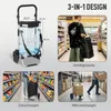 3-in-1 Einkaufstrolley klappbar mit 40L Kapazität belastbar Produktbild-Vorschau 5