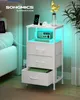 SONGMICS Noční stolek s LED osvětlením a nabíjecí stanicí, Náhled obrázku produktu 2