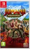 The image is a video game cover for Jumanji: Wild Adventures, featuring four characters in an adventurous setting with mountains and jungle. Náhled obrázku produktu