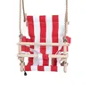 A baby swing seat with red and white stripes. Produktbild-Vorschau