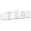vidaXL Gabionen mit Hochbogen 15 Stk. 400x50x80/100cm Produktbild-Vorschau 4