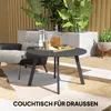 Outsunny Beistelltisch Balkontisch aus Metall Rund Produktbild-Vorschau 8