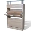 vidaXL Schuhschrank mit Schubfach & oberes Glasregal Holz Produktbild-Vorschau 10