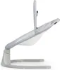 A side view of a gray and white baby bouncer on a white background. Produktbild-Vorschau