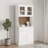 vidaXL Sideboard-Aufsatz ALTA Weiß 77x30x92 cm Massivholz Produktbild-Vorschau 3