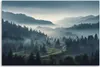 Leinwandbild  Wald im Nebel 100x70 Feeby Grau bild für die Produktbild-Vorschau 3