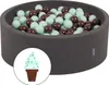 KiddyMoon Bällebad Bällepool Mit Bunten Bällen 90X30cm/200 Produktbild-Vorschau 1