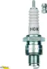 A close-up studio shot of a spark plug and a small metal cap, isolated on a white background. Produktbild-Vorschau