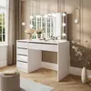 Toeletta trucco Elite bianca con specchio 5 cassetti e Anteprima dell’immagine prodotto 1