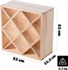Portabottiglie in legno KADAX, 52 x 25,5 x 52 cm, naturale, Anteprima dell’immagine prodotto 2