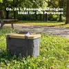 2-in-1 Picknicktasche mit Kühltasche & Bambusdeckel, ca. Produktbild-Vorschau 5