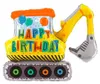 31" Shape Folienballon "Happy Birthday" Bagger | 79 cm Produktbild-Vorschau 1