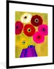 MuchoWow® Gerahmtes Poster Malerei von Blumen in einer Vase Produktbild-Vorschau 1