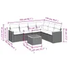 7-tlg. Garten-Sofagarnitur mit Kissen Beige Poly Rattan Produktbild-Vorschau 3