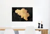 MuchoWow® Poster Karte - Belgien - Gold 60x40 cm - Produktbild-Vorschau 5