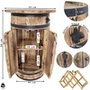 WEECO Armoire en bois de pin en forme de tonneau avec Voir les images du produit 7