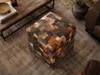 Cube Patch – Hocker aus Jeansleder-Patches 45 × 45 × 45 cm Produktbild-Vorschau 4