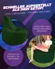 A boy playing a video game while sitting on a beanbag chair outdoors, with another beanbag chair shown indoors. Produktbild-Vorschau