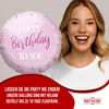 Folienballon Happy Birthday rosa Ø 45 cm 1 Stück Produktbild-Vorschau 3