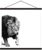 MuchoWow® Textilposter Löwe - Tiere - Schwarz - Weiß 40x40 Produktbild-Vorschau 1