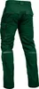 A back view of green work pants with black accents. Produktbild-Vorschau