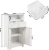 A white bathroom cabinet with dimensions shown. Náhled obrázku produktu