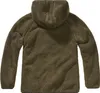 A back view of a hooded fleece jacket. Produktbild-Vorschau