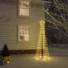 vidaXL LED Albero di Natale a forma di cono bianco caldo Anteprima dell’immagine prodotto 2