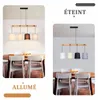 ZMH Lampada a sospensione legno vintage da tavolo lampada a Anteprima dell’immagine prodotto 17