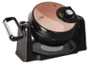 A rose gold and black waffle maker is shown against a white background. Podgląd zdjęcia produktu