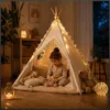 Namiot tipi dla dzieci wigwam domek do zabawy beżowy Podgląd zdjęcia produktu 6