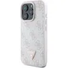 A close-up side view of a pink iPhone case with a textured pattern and a Guess logo. Náhled obrázku produktu