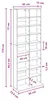 vidaXL CD Regal Schwarze Eiche 65 x 23,5 x 175 cm Produktbild-Vorschau 8