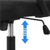 Close-up of the height adjustment lever and gas lift cylinder of a black office chair. Produktbild-Vorschau