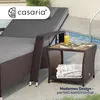 CASARIA® Beistelltisch Wetterfest Klein Holz Polyrattan Produktbild-Vorschau 3