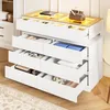Flieks Sideboard mit Glas & LED-Beleuchtung, 8 Schubladen, Produktbild-Vorschau 1
