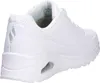 A white Skechers sports shoe is shown from the side and back. Produktbild-Vorschau