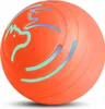 A close-up shot of an orange dog toy ball with blue and green accents. Podgląd zdjęcia produktu