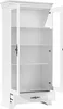 Vitrinenschrank weiß 100x210x44 cm Vintage Stil mit Produktbild-Vorschau 3