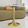 STILVORA Couchtisch mit rundem Marmor-Tischplattenfinish Produktbild-Vorschau 3