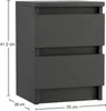 Nachttisch Beistelltisch schwarz 30x28x41,2 cm - mit zwei Produktbild-Vorschau 2