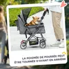 PawHut Poussette buggy pliable chien chat panier et sac de Voir les images du produit 6